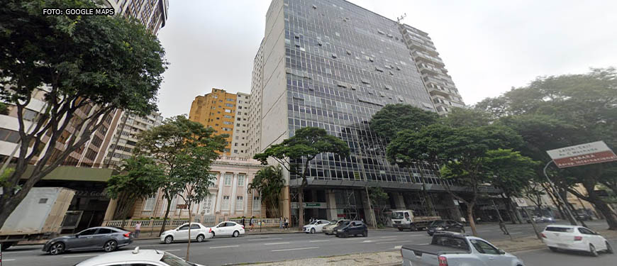 magem Acessível: Vista do edifício localizado na avenida Afonso Pena 1500.