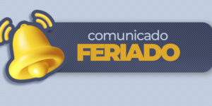Imagem acessível: A imagem com fundo em tons azul é um aviso de feriado. Com um ícone de sino no topo, o título diz “comunicado feriado”, e no centro o texto informa que a sede do SINJUS estará fechada no dia 1º de maio, devido ao Dia do Trabalhador, acompanhando o recesso do TJMG, com retorno das atividades na segunda-feira, 4/5. Ao final, há a mensagem de bom feriado e o logotipo do SINJUS MG.